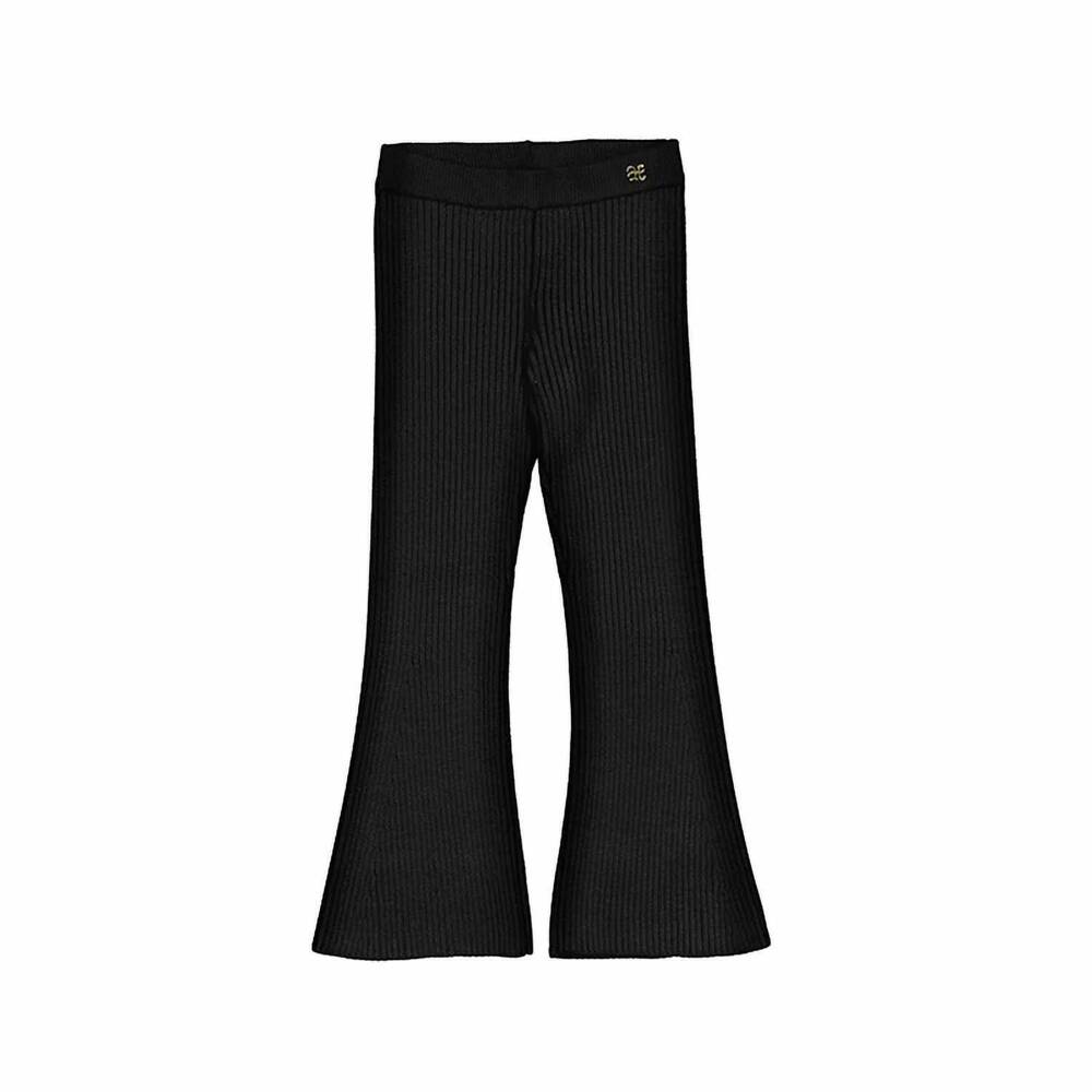 NEW ABEL & LULA kid's tricot ribbed leggings in black